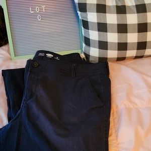 Old Navy Mid-Rise Boot-Cut Khakis for Women Navy 16 Tall.